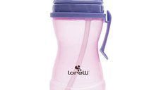 Cana sport cu clips lateral, pai moale si flexibil, capac de protectie rotativ, 360 ml, Purple Pink