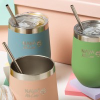 Cana termoizolanta cu pai Nava roz 360 ml - 5