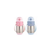 Cana termos cu pai Canpol Babies Roz, din silicon, 300 ml - 1