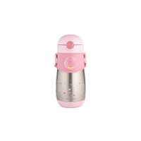 Cana termos cu pai Canpol Babies Roz, din silicon, 300 ml - 3