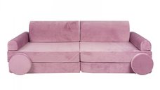 Canapea playset modular Premium Velvet spuma roz
