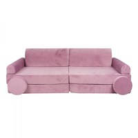 Canapea playset modular Premium Velvet spuma roz - 1