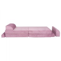 Canapea playset modular Premium Velvet spuma roz - 2