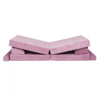 Canapea playset modular Premium Velvet spuma roz - 4