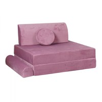 Canapea playset modular Premium Velvet spuma roz - 6