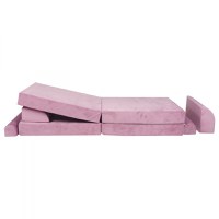 Canapea playset modular Premium Velvet spuma roz - 7
