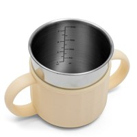 Canuta cu manere si gura de scurgere New Baby 0 luni+ beige - 4