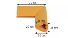 Car Boy Safety Protectie Colturi Spuma Maro 35x75x30x20 mm