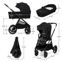 Carucior 2 in 1 Kinderkraft Nea 2.0 Midnight Black - 2