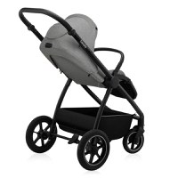 Carucior 2 in 1 Lionelo Meril, cu landou si scaun cu dimensiune XL, reversibil, sistem de ventilatie 3D, accesorii, pana la 22 kg, vonform cu EN1888-1 EN1888-2, EN1466, Gri - 5