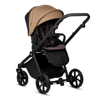 Carucior 2 in 1 Tutis Mio 3+ Beige 180 din piele, sezut reversibil, amortizoare duble, maner reglabil, accesorii incluse - 7