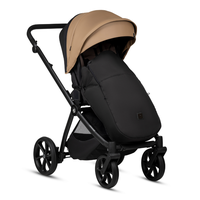 Carucior 2 in 1 Tutis Mio 3+ Beige 180 din piele, sezut reversibil, amortizoare duble, maner reglabil, accesorii incluse - 8