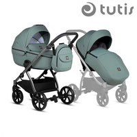 Carucior 2 in 1 Tutis Uno 5+ Menta 143 sezut reversibil, spatar reglabil, roti cu blocare, bara detasabila, accesorii incluse - 6