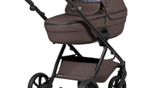 Carucior 2 in 1 Tutis Uno 6+ Cioccolata 177 din piele, sezut reversibil, spatar reglabil, cadru din aluminiu, amortizoare, roti cu blocare, greutate admisa 22 kg