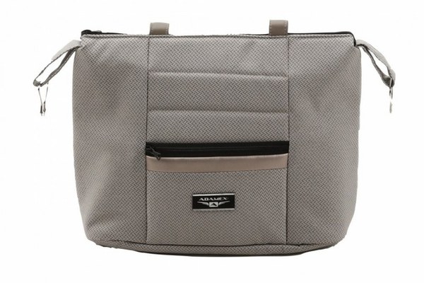 Carucior 3 in 1 Adamex Rimini Alu tip Collection Linen  EcoLeather camel beige cu scaun iSize, parte sport reglabila pana la orizontala, cadru cu suspensii, landou cu suport de cap reglabil pe inaltime