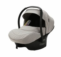 Carucior 3 in 1 Adamex Rimini Alu tip Collection Linen  EcoLeather camel beige cu scaun iSize, parte sport reglabila pana la orizontala, cadru cu suspensii, landou cu suport de cap reglabil pe inaltime - 2