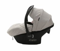 Carucior 3 in 1 Adamex Rimini Alu tip Collection Linen  EcoLeather camel beige cu scaun iSize, parte sport reglabila pana la orizontala, cadru cu suspensii, landou cu suport de cap reglabil pe inaltime - 4