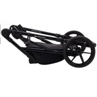 Carucior 3 in 1 Adamex Rimini Alu tip Collection Linen  EcoLeather camel beige cu scaun iSize, parte sport reglabila pana la orizontala, cadru cu suspensii, landou cu suport de cap reglabil pe inaltime - 7