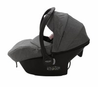Carucior 3 in 1 Adamex Rimini Alu tip Collection Linen  EcoLeather cloud gray cu scaun iSize, parte sport reglabila pana la orizontala, cadru cu suspensii, landou cu suport de cap reglabil pe inaltime - 7