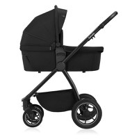 Carucior 3 in 1 Lionelo Meril, cu landou de dimensiune XL, reversibil, cu scoica auto testata ADAC, cu accesorii, pana la 22 kg, conform cu EN1888-1 EN1888-2, EN1466, negru - 5