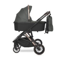 Carucior 3 in 1 pentru copii Lorelli Aria Green, cosulet auto Aria Luxe 40-87 cm inclus, cadru din aluminiu, parte sport reversibila, multiple accesorii, greutate admisa 22 kg - 3
