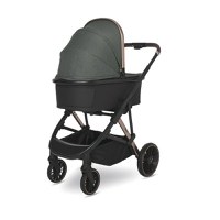 Carucior 3 in 1 pentru copii Lorelli Aria Green, cosulet auto Aria Luxe 40-87 cm inclus, cadru din aluminiu, parte sport reversibila, multiple accesorii, greutate admisa 22 kg - 4