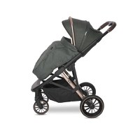 Carucior 3 in 1 pentru copii Lorelli Aria Green, cosulet auto Aria Luxe 40-87 cm inclus, cadru din aluminiu, parte sport reversibila, multiple accesorii, greutate admisa 22 kg - 7