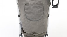 Carucior Asalvo Cotton Bej, spatar reglabil, mod inclinare completa, suport pentru picioare reglabil, rotire 360 grade pe rotile din fata