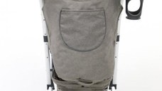 Carucior Asalvo Cotton Bej, spatar reglabil, mod inclinare completa, suport pentru picioare reglabil, rotire 360 grade pe rotile din fata