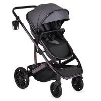 Carucior convertibil 2in1 Moni All Road Grey cu Cadru din aluminiu galvanizat,Roti rezistente cu suspensii,Spatar reglabil,Maner reglabil 6 pozitii inaltime,Copertina XXL,Husa picioare si suport pahar incluse,Pana la 4 ani - 4