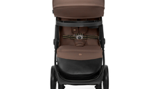 Carucior Kinderkraft Trig 3 Velvet Mocca, cu tava inclusa, suspensii si capacitate de 22 kg