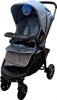 Carucior pentru copii Baby Care Pro SK10 Turquoise cu Maner reversibil, Spatar reglabil in 3 trepte, Frana picior, Pliabil - 4