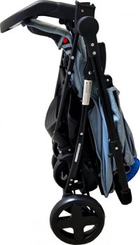 Carucior pentru copii Baby Care Pro SK10 Turquoise cu Maner reversibil, Spatar reglabil in 3 trepte, Frana picior, Pliabil - 3