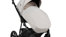 Carucior pentru copii Buba Zaza2 Cream 2 in 1 cu suspensii, scaun reversibil, rucsac, suport pahar, plasa insecte si husa ploaie