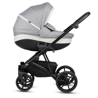 Carucior pentru copii Buba Zaza2 Warm Grey 2 in 1 cu suspensii, scaun reversibil, rucsac, suport pahar, plasa insecte si husa ploaie - 1