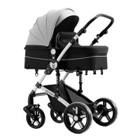 Carucior pentru copii Buf Boof A1 Deluxe Black White 2 in 1 reversibil 0-36 luni, cadru din aluminiu, amortizoare, accesorii incluse - 1