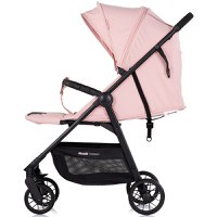 Carucior pentru copii Chipolino Blossom Powder Pink, spatar reglabil, bara de protectie, greutate admisa 22 kg - 4
