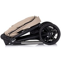 Carucior pentru copii Chipolino Encanto 3 in 1 tiramisu cu spatar reglabil, suspensii, bara detasabila, suport piciare ajustabil, maner reglabil si accesorii - 9