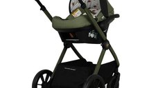Carucior pentru copii Cosatto Giggle 4 Hoglet 3 in 1 cu sezut reversibil, sasiu din aluminiu, suspensie, bara detasabila, maner telescopic, greutate admisa 25 kg