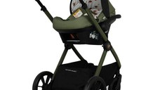 Carucior pentru copii Cosatto Giggle 4 Hoglet 3 in 1 cu sezut reversibil, sasiu din aluminiu, suspensie, bara detasabila, maner telescopic, greutate admisa 25 kg