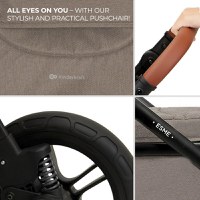 Carucior pentru copii Kinderkraft Esme Pro Sand Beige 3 in 1, reversibil, cu suspensii, geanta, suport pentru pahar si husa pentru ploaie - 8