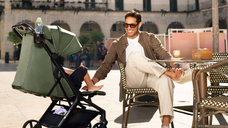 Carucior pentru copii Kinderkraft Nubi 3 Mystic Green autopliabil, cadru din aluminiu, greutate admisa 22 kg, accesorii incluse