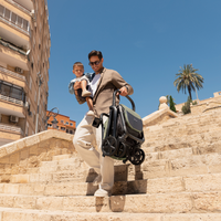 Carucior pentru copii Kinderkraft Nubi 3 Mystic Green autopliabil, cadru din aluminiu, greutate admisa 22 kg, accesorii incluse - 2