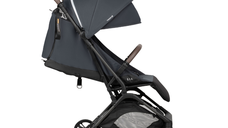 Carucior pentru copii Tutis Noordi Sia Baltic Blue carbon, 5.9 kg, compatibil avion, accesorii incluse, greutate admisa 22 kg