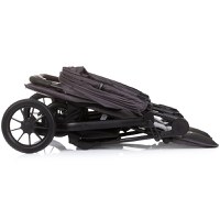 Carucior pentru gemeni Chipolino Top Stars anthracite cu spatar reglabil, suspensii, suport picioare ajustabil, bara de protectie detasabila si accesorii - 6