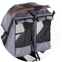 Carucior pentru gemeni Chipolino Twinity Cloud, cadru din aluminiu, suspensii, huse picioare, suport pahar, gentuta - 12