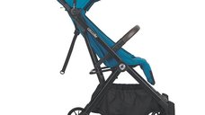 Carucior sport autofold Coccolle Melia, Cadru aluminiu anodizat, Copertina XXL cu protectie UV 50+, Garda la sol mare, Ramane in pozitie verticala dupa pliere, certificat pana la 22 kg, Deep Turquoise