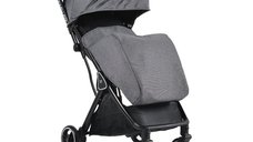 Carucior sport Cangaroo pana la 22kg cadru din aluminiu cu pliere compacta Autofold,spatar reglabil pana la pozitie de somn,roti EVA detasabile si husa de picioare inclusa Easy Fold Gri