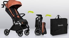 Carucior sport Lionelo Cloe, Cu accesorii, Cadru din aluminiu, Sarcina maxim 22 kg, Usor, Pliere compacta pentru avion, cu o singura mana, Ideal pentru toate tipurile de suprafete, 6 luni+ gri