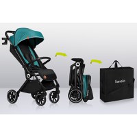Carucior sport Lionelo Cloe, Cu accesorii, Cadru din aluminiu, Sarcina maxim 22 kg, Usor, Pliere compacta pentru avion, cu o singura mana, Ideal pentru toate tipurile de suprafete, 6 luni+ verde smarald - 1
